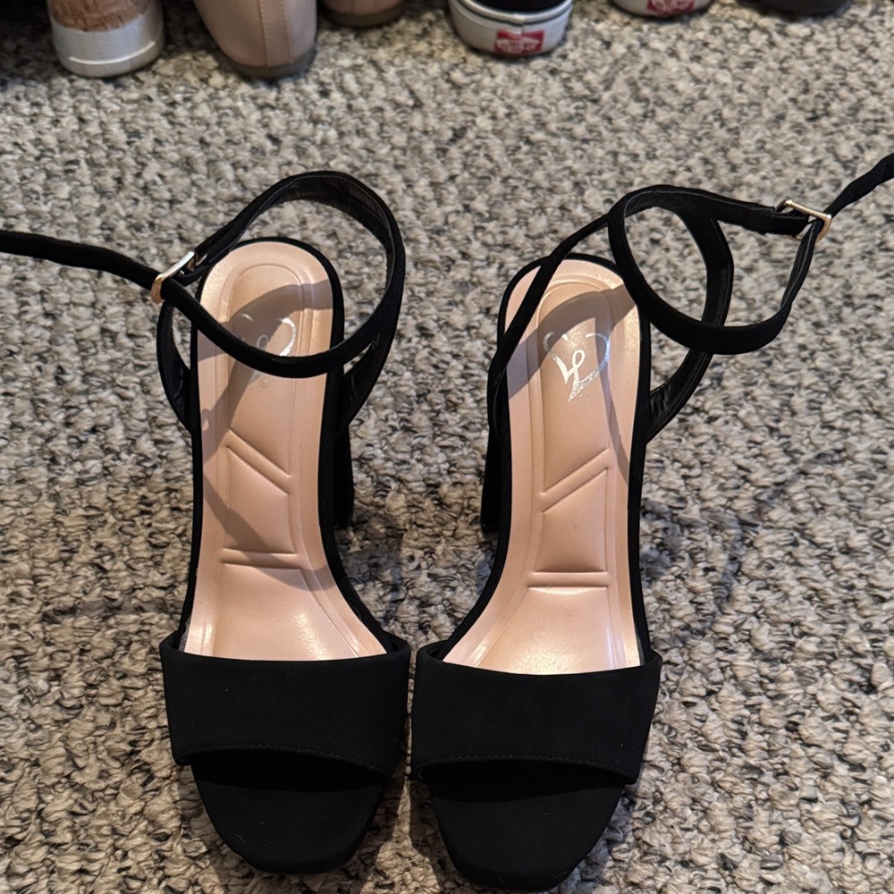 Elegant Black Strappy Heels